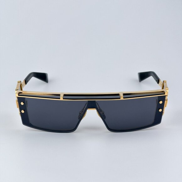 Balmain WONDER BOY-III BPS-127A Women BRAND NEW Sunglasses Titanium Gold Shield - Picture 6 of 14